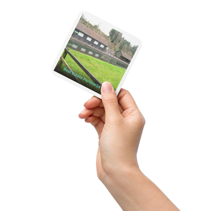 Lakeside Serenity Cork-back coaster with realestatepartner24 with house Logo