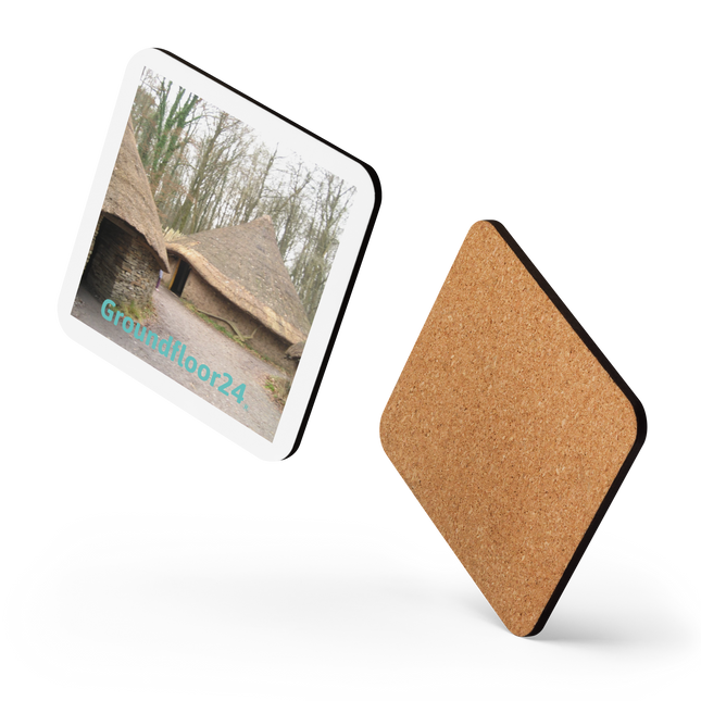 Village Charm Cork-back coaster with Groundfloor24 without House Logo