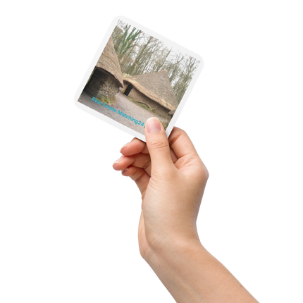 Village Charm Cork-back coaster with realestatematching24 with key Logo