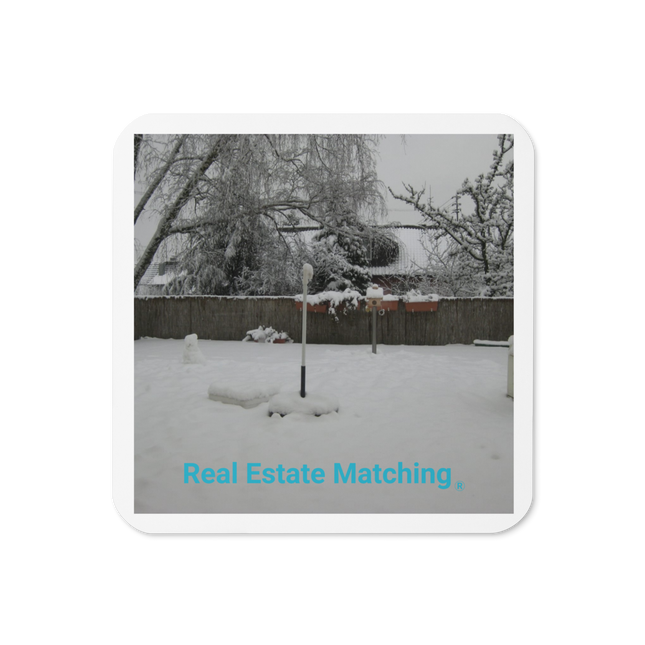 Winter Wonderland Cork-back coaster with realestatematching without key Logo