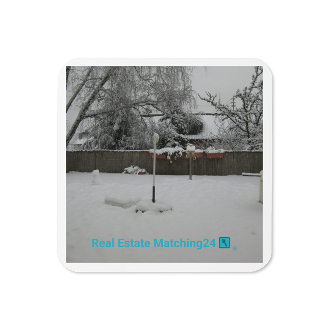 Winter Wonderland Cork-back coaster with realestatematching24 with key Logo