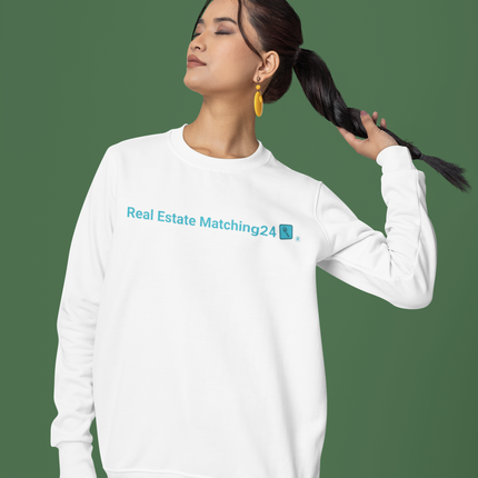 Unisex organic sweatshirt with Real Estate Matching24 Logo