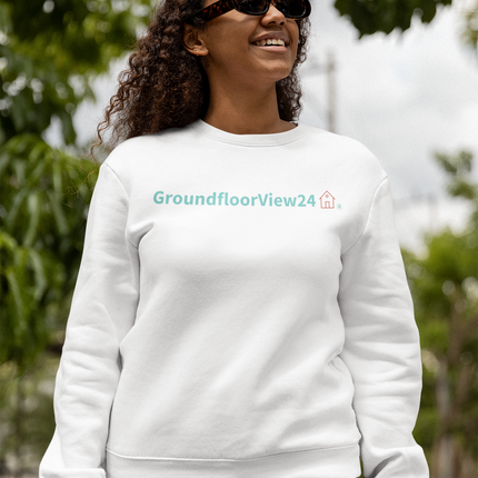 Unisex organic raglan sweatshirt Groundfloorview24 with House