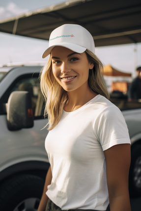 Albania Vintage Dad Hat GroundfloorView24 with 3 Logos.