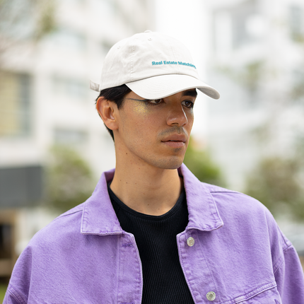 Albania Distressed Dad Hat Real Estate Matching with 3 Logos.