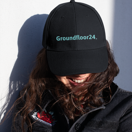 Albania Corduroy Hat Groundfloor24 with 3 Logos.