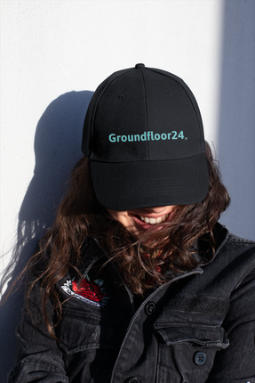 Albania Corduroy Hat Groundfloor24 with 3 Logos.