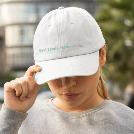 Albania Five Panel Cap Real Estate Partner24 with 3 Logos.
