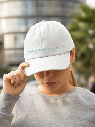 Albania Five Panel Cap Real Estate Partner24 with 3 Logos.