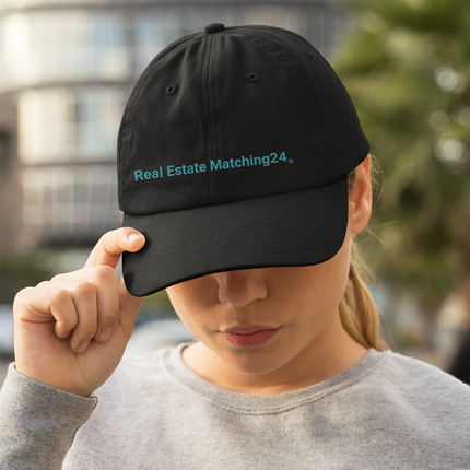 Belarus Distressed Dad Hat Real Estate Matching24 with 3 Logos.