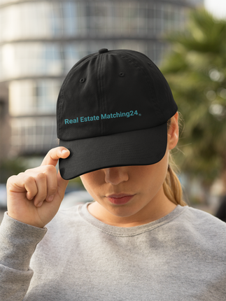 Belarus Distressed Dad Hat Real Estate Matching24 with 3 Logos.