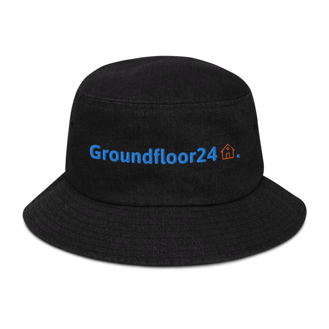 Denim bucket hat Groundfloor24 with Logo.