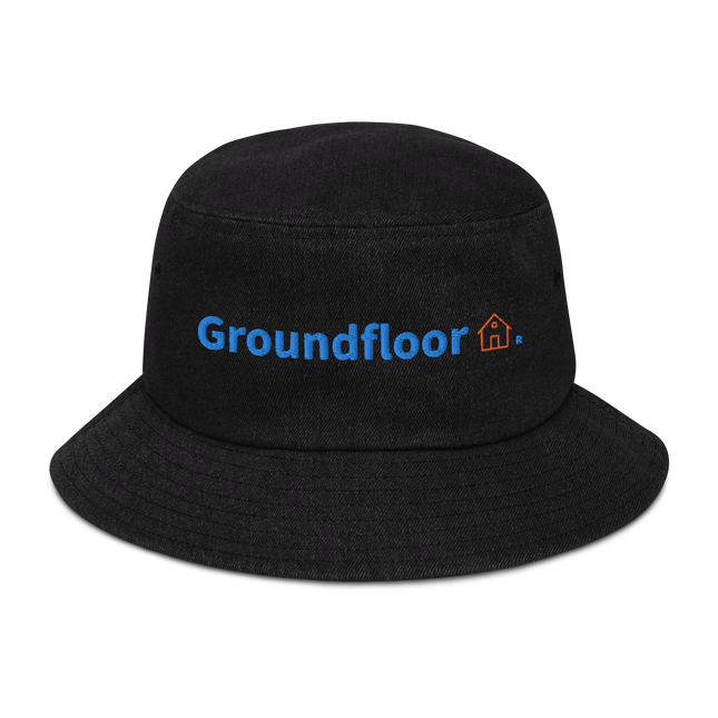 Denim bucket hat Groundfloor with Logo.
