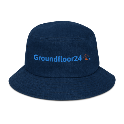 Denim bucket hat Groundfloor24 with Logo.