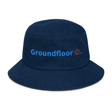 Denim bucket hat Groundfloor with Logo.