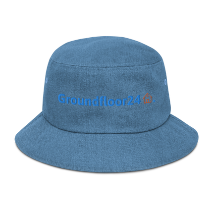 Denim bucket hat Groundfloor24 with Logo.