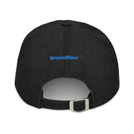 Belarus Denim Hat Groundfloor with 3 Logos.