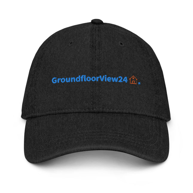 Croatia Denim Hat GroundfloorView24 with 3 Logos.