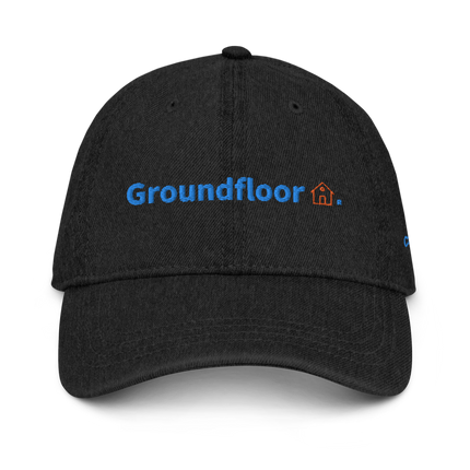 Czech Republic Denim Hat Groundfloor with 3 Logos.
