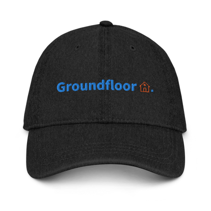 Denmark Denim Hat Groundfloor with 3 Logos.