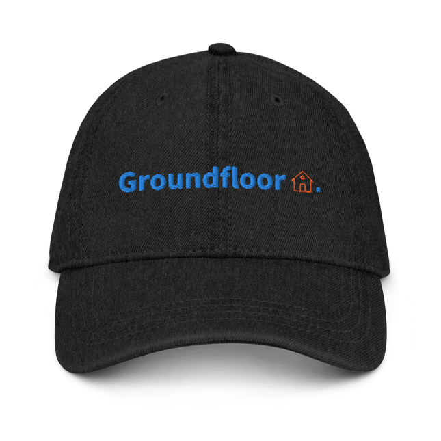 Finland Denim Hat Groundfloor with 3 Logos.