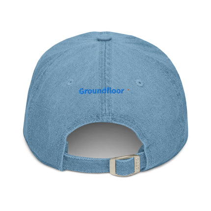 Belarus Denim Hat Groundfloor with 3 Logos.