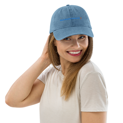 Iceland Denim Hat Real Estate Partner24 with 3 Logos.