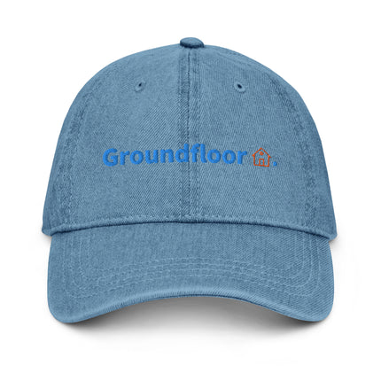 Belarus Denim Hat Groundfloor with 3 Logos.