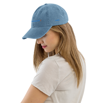 Austria Denim Hat Real Estate Partner24 with 3 Logos.