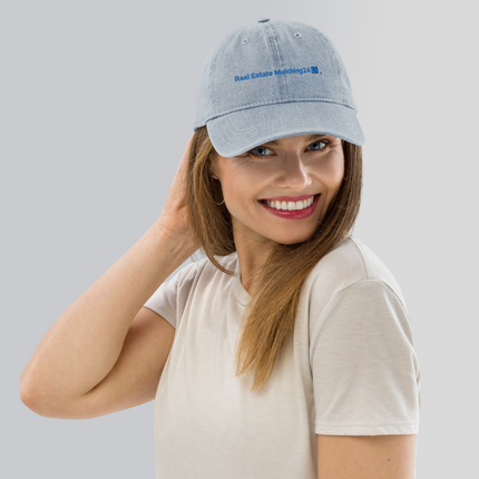 Lithuania Denim Hat Real Estate Matching24 with 3 Logos