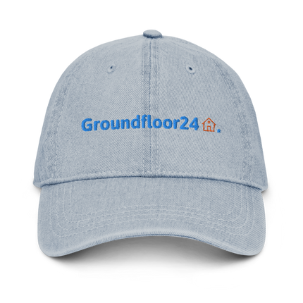 Norway Denim Hat Groundfloor24 with 3 Logos.