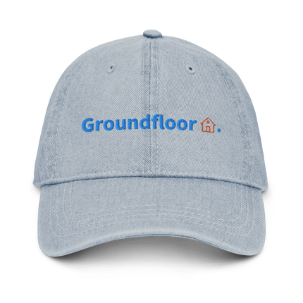 Netherlands Denim Hat Groundfloor with 3 Logos.