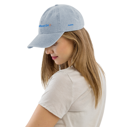 Austria Denim Hat Groundfloor24 with 3 Logos.