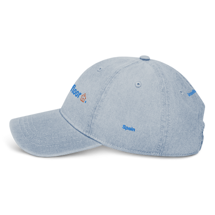 Spain Denim Hat Groundfloor with 3 Logos.