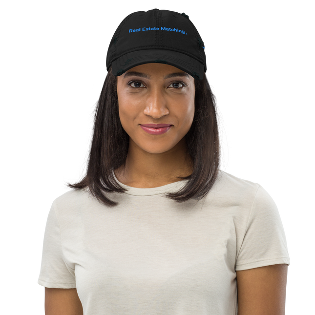 Bosnia and Herzegovina Distressed Dad Hat Real Estate Matching with 3 Logos