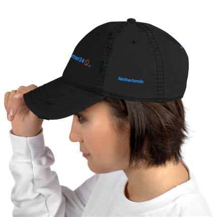 Netherlands Distressed Dad Hat Real Estate Partner24 with 3 Logos.