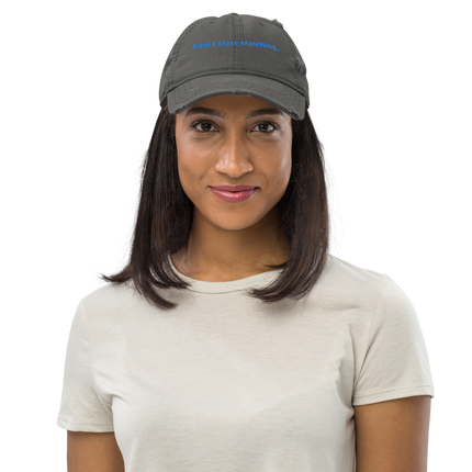 Greece Distressed Dad Hat Real Estate Matching with 3 Logos