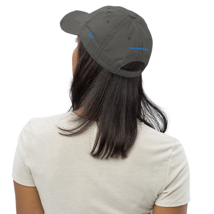 Hungary Distressed Dad Hat Real Estate Matching with 3 Logos