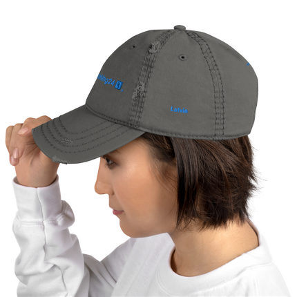 Latvia Distressed Dad Hat Real Estate Matching24 with 3 Logos.