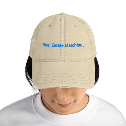 Montenegro Distressed Dad Hat Real Estate Matching with 3 Logos
