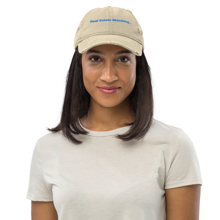 Sweden Distressed Dad Hat Real Estate Matching with 3 Logos