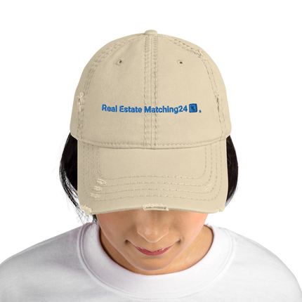 Latvia Distressed Dad Hat Real Estate Matching24 with 3 Logos.