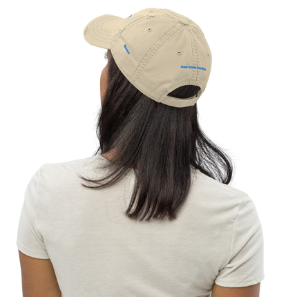 Monaco Distressed Dad Hat Real Estate Matching with 3 Logos