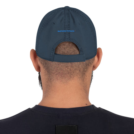 Italy Distressed Dad Hat Real Estate Partner24 with 3 Logos.