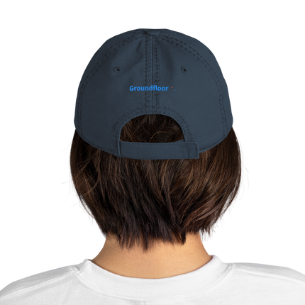 Serbia Distressed Dad Hat Groundfloor with 3 Logos.