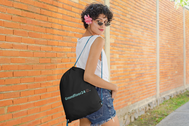 Drawstring bag with Groundfloor24 Logo