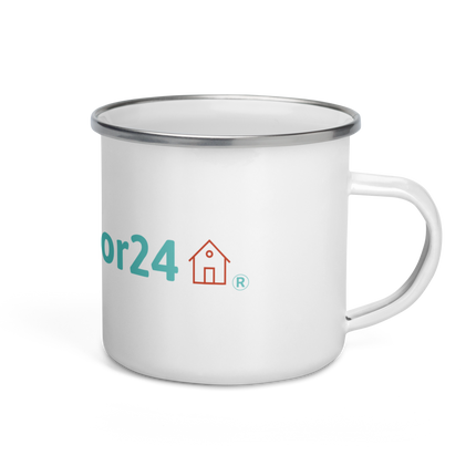 Enamel Mug with Groundfloor24 Logo