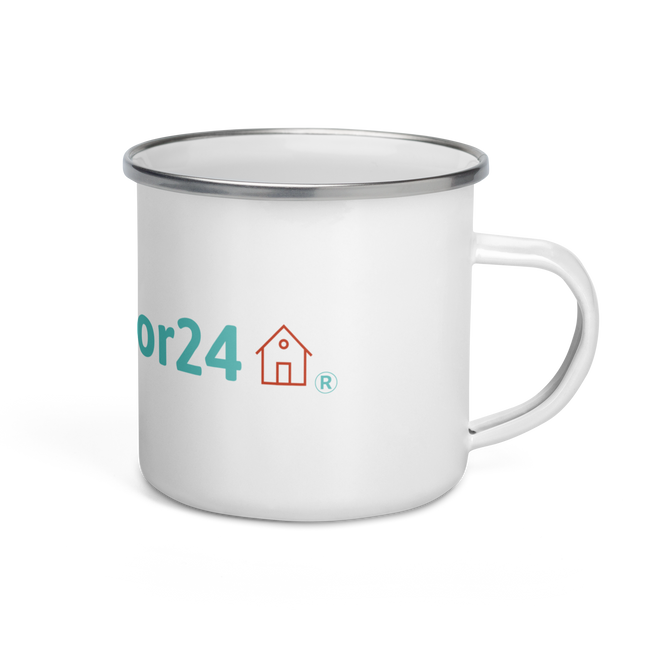 Enamel Mug with Groundfloor24 Logo