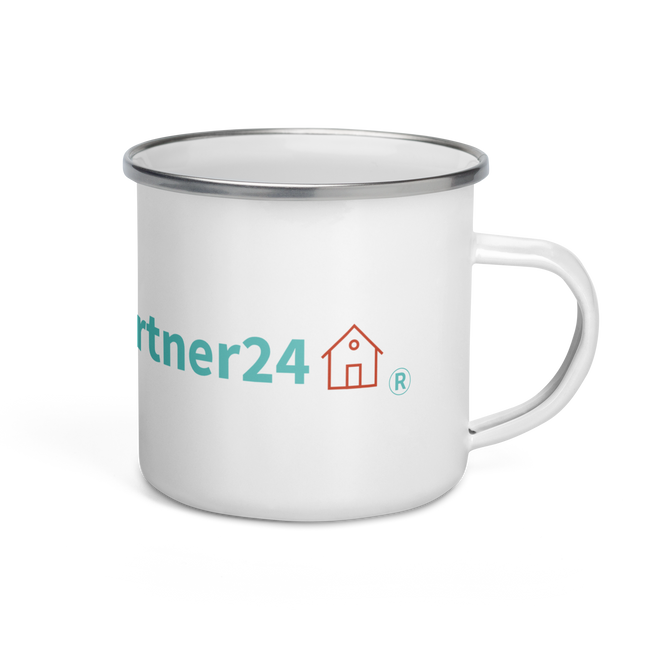 Enamel Mug with Real Estate Partner24 Logo
