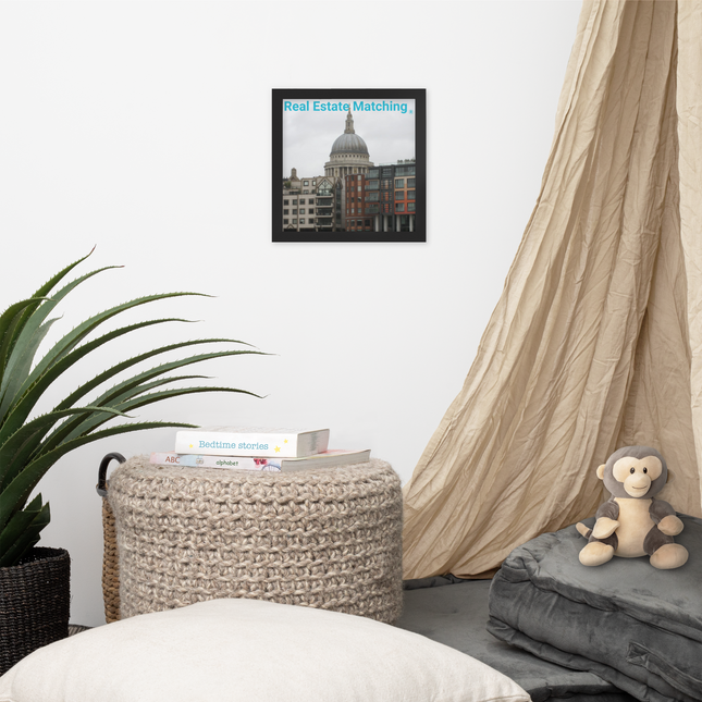 St. Paul's Cathedral Framed poster with Real Estate Matching Logo